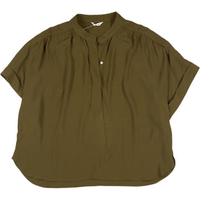 Hush Khaki Alexa Oversized Short Sleeve Blouse