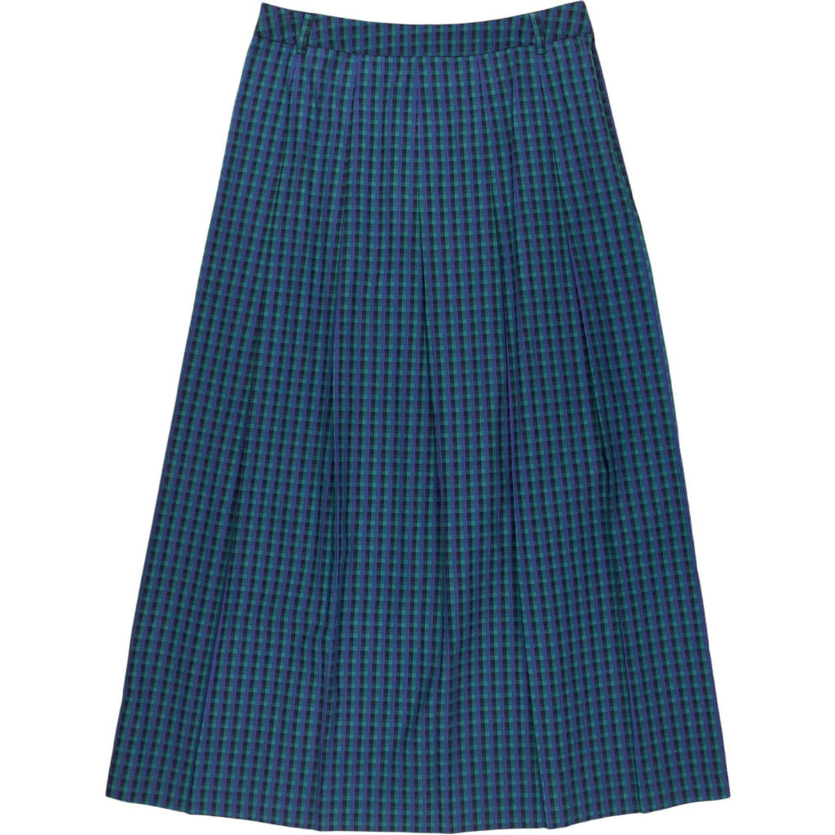 OMNES Blue Green Check Skirt