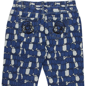 Billionaire Boys Club Gator Camo Blue Patterned Jeans RRP £260