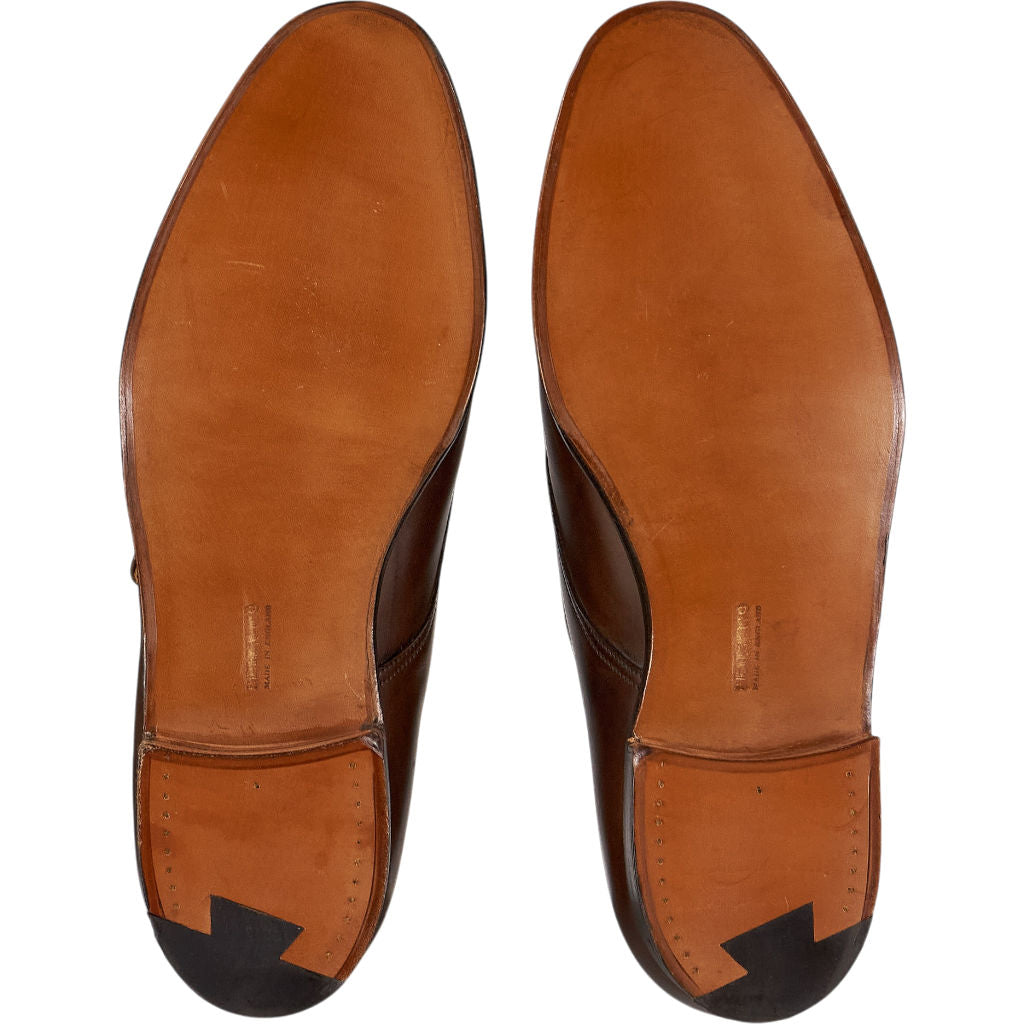 Crockett & Jones Brown Calf Monk Shoes