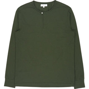 Hamilton + Hare Green Long Sleeve Henley Shirt