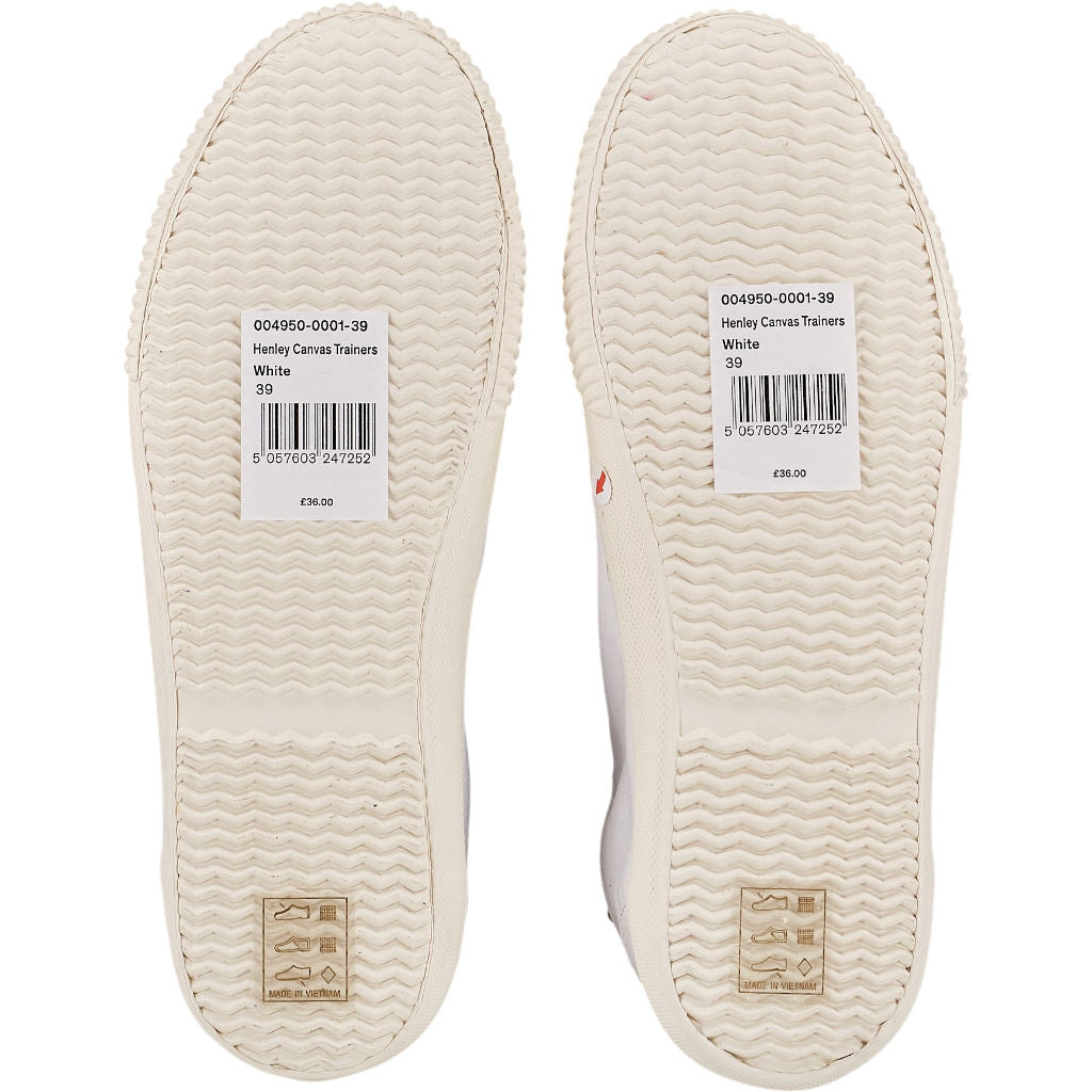Hush White Henley Canvas Trainers