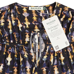 Baukjen Navy Kalina Printed Midi Dress
