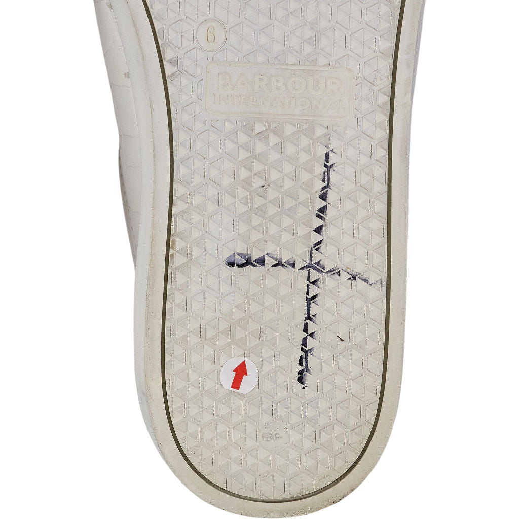 Barbour White Zip Trainers