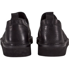 Fracap Black Leather Slip-On Shoes