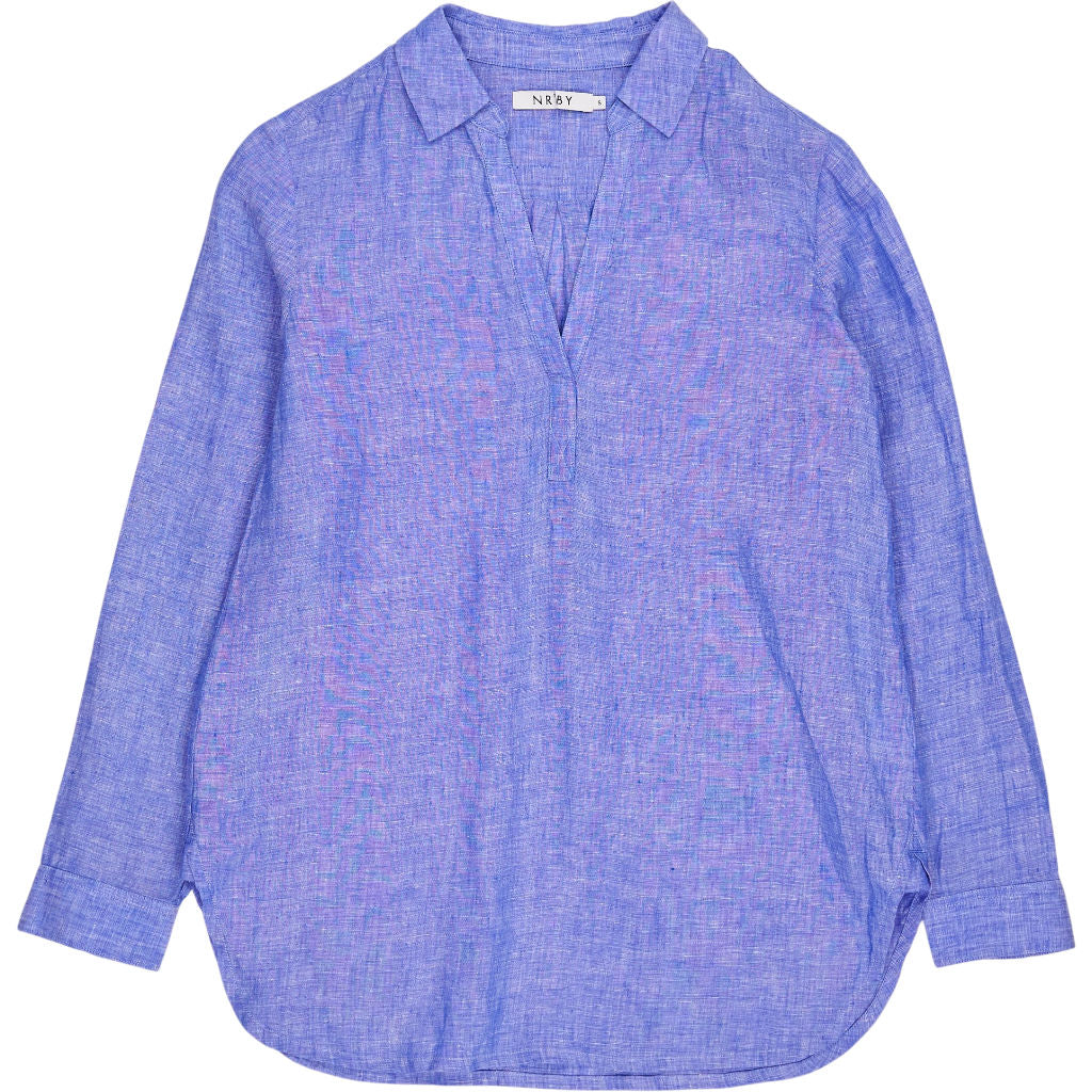 NRBY Blue Linen Shirt