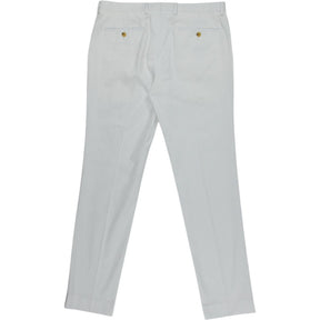 Moss White Slim Fit Trousers