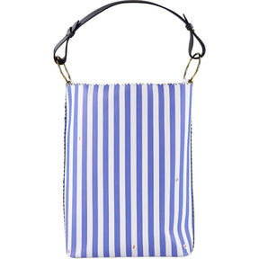 Mother of Pearl Blue White Striped Bag