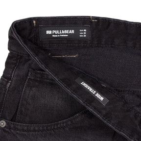 Pull & Bear Black Wide Straight Jeans