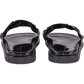 Dear Frances Black Slide Sandals