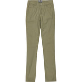 Wyse Khaki Cotton Skinny Trousers