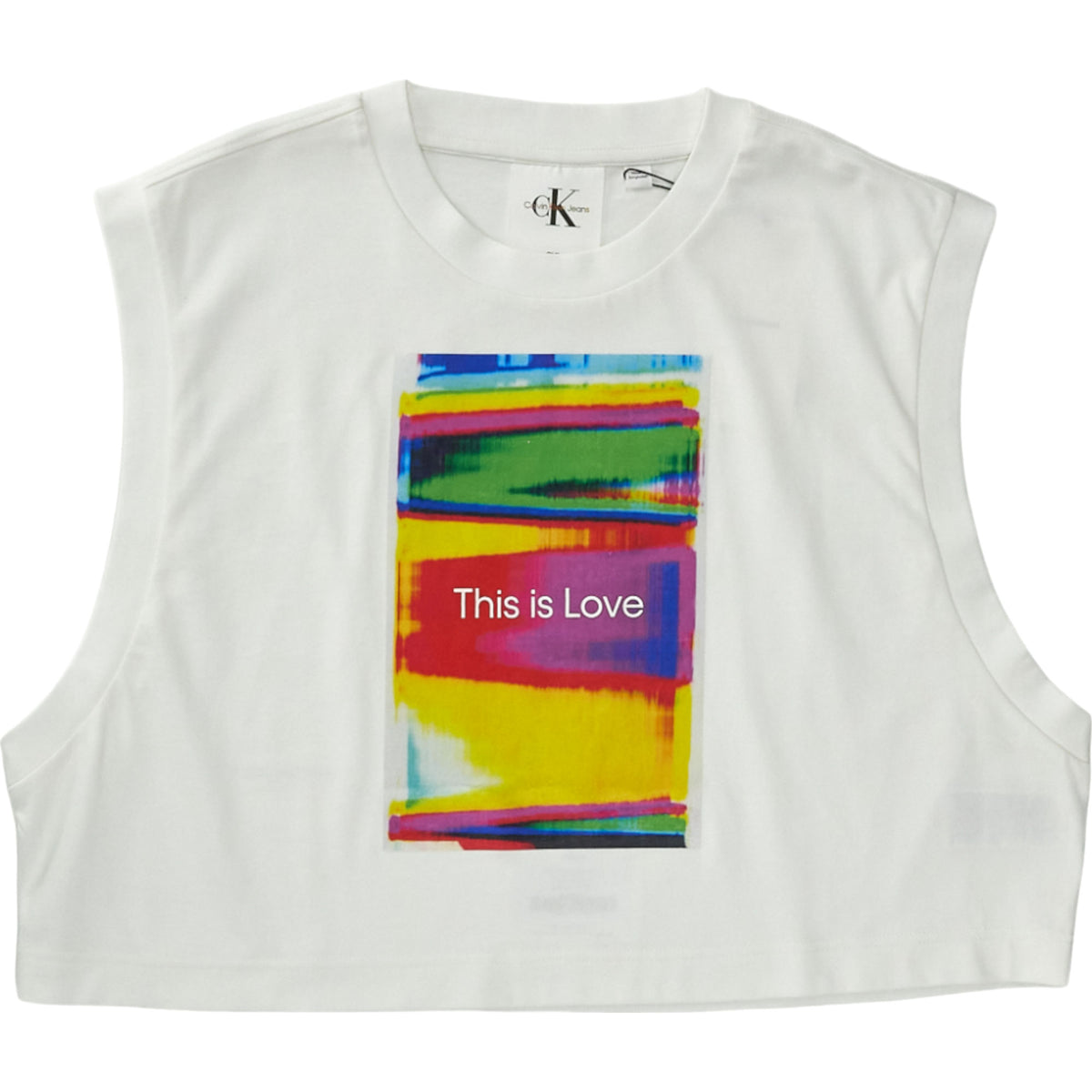 Calvin Klein White Graphic Muscle Tee