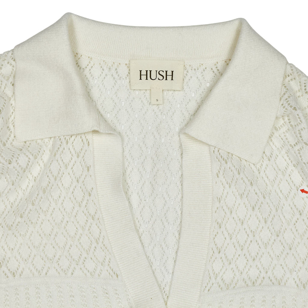 Hush White Lace Knit Top