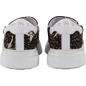 By Walid Black White Piano Shawl Slip-On Shoes