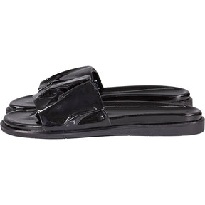 Dear Frances Black Slide Sandals