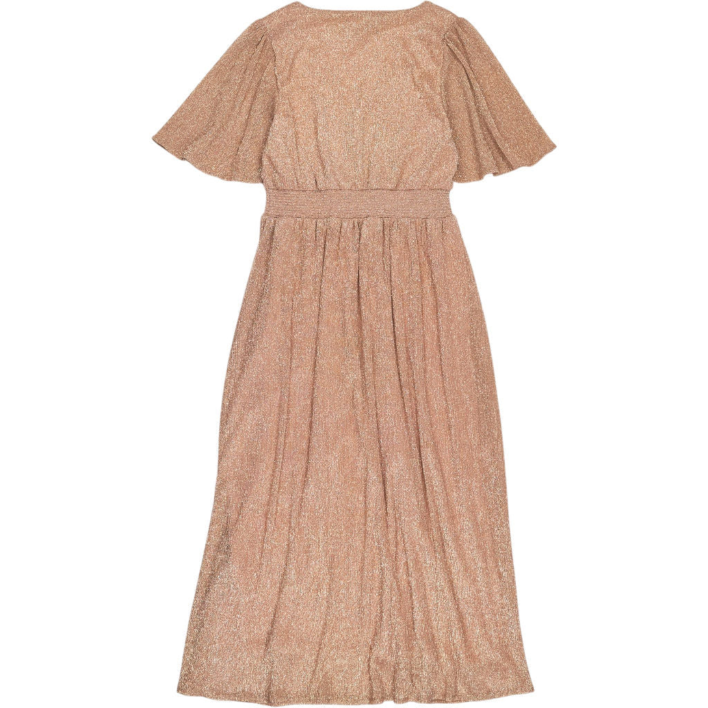 WYSE London Pink Metallic Midi Dress