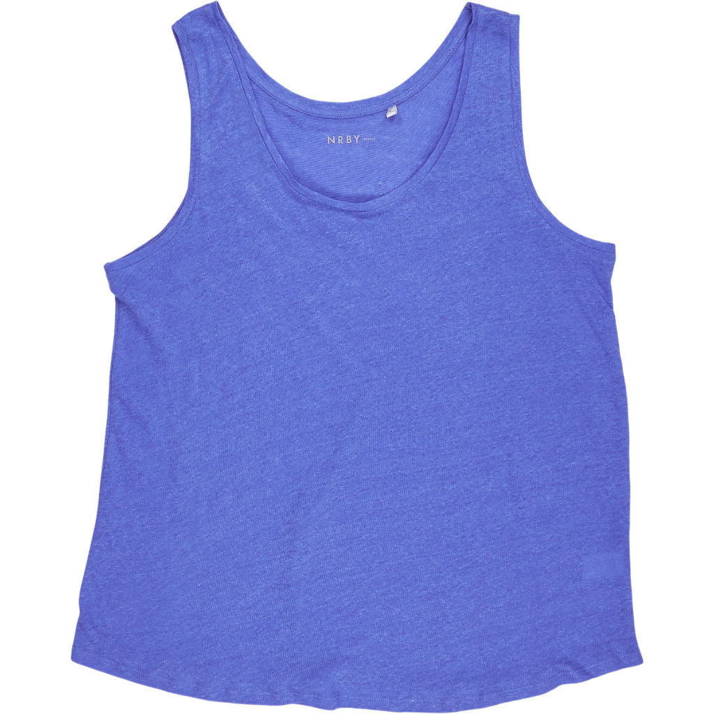 NRBY Blue Linen Tank Top