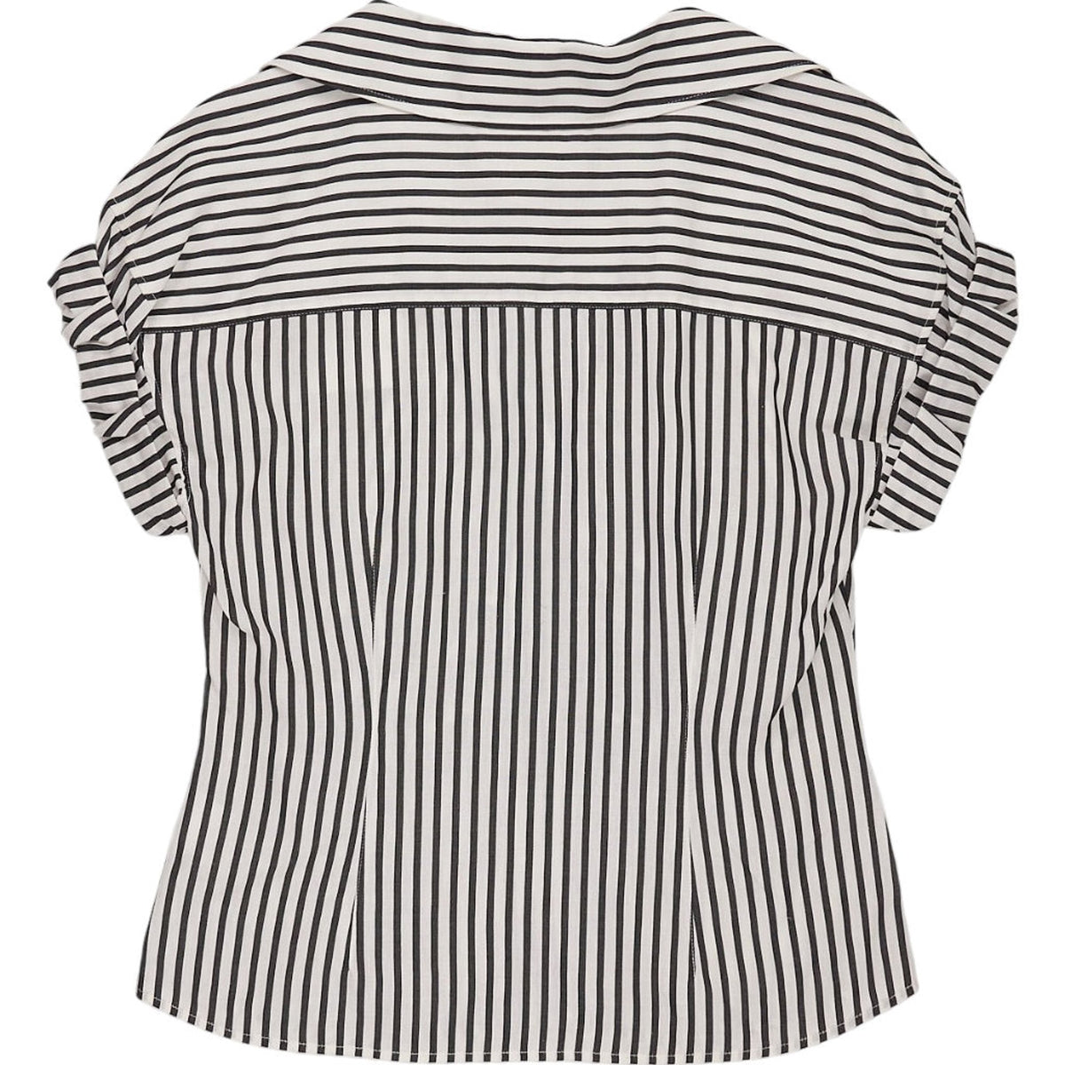 Frame Black White Striped Button Down Top