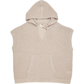 Hush Moonshine Olive Slouchy Sleeveless Knitted Hoodie