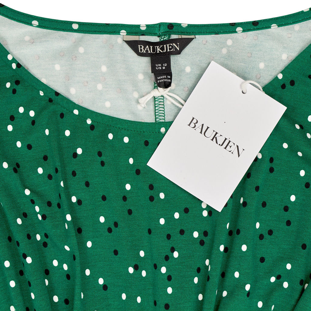 Baukjen Emerald Polka Dot Dress