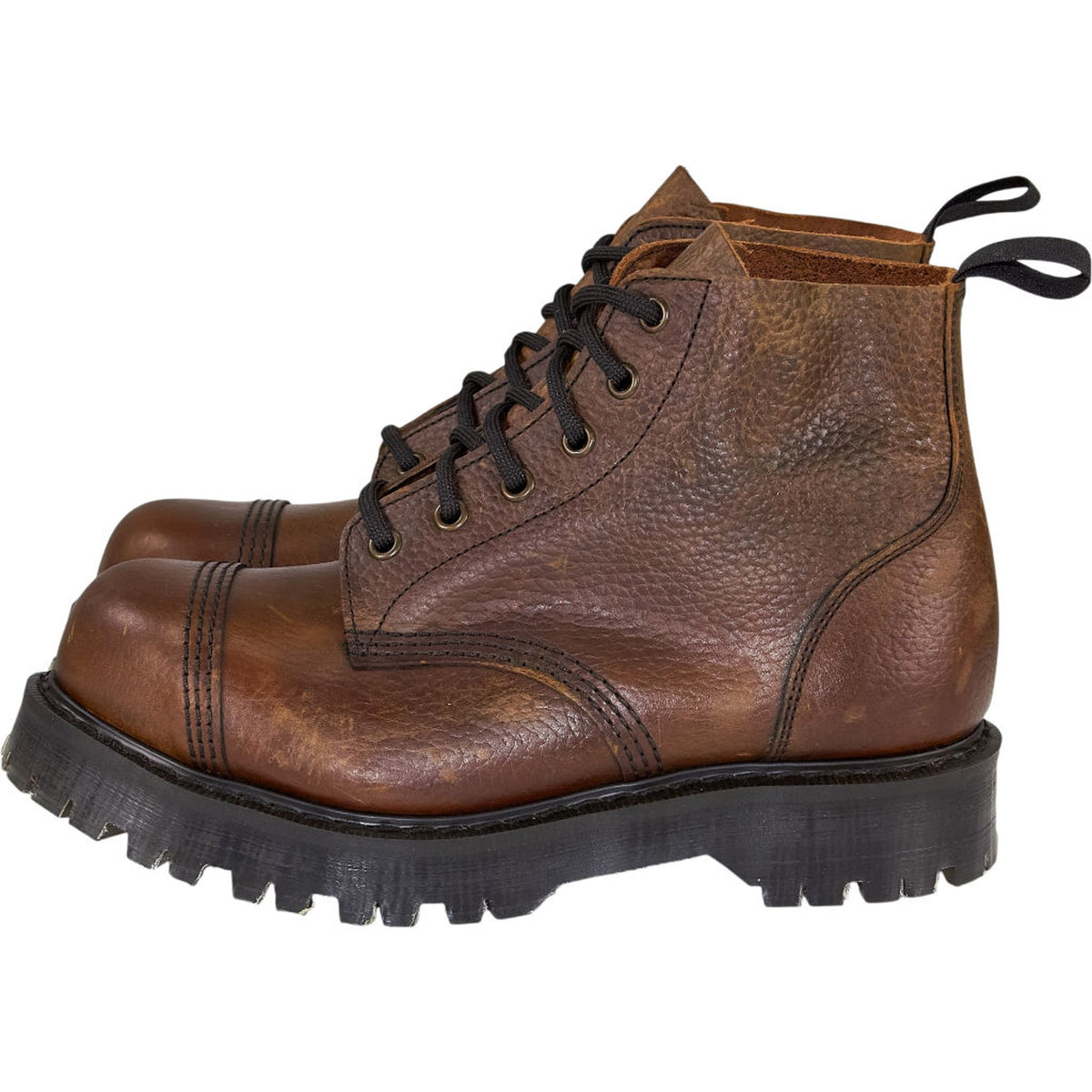 YMC Brown Leather Lace-Up Boots