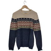 Melka Cream Multicolour Lambswool Sweater