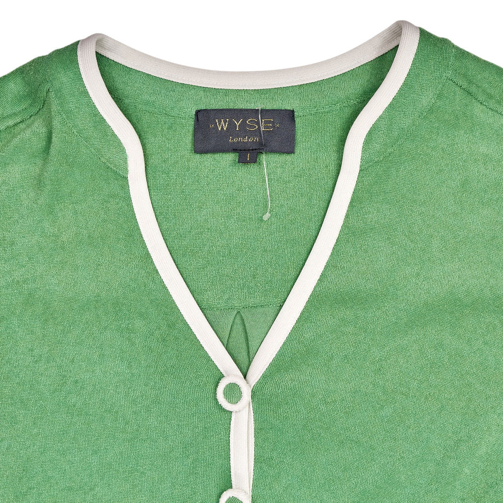 Wyse Green Towelling Shift Dress