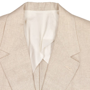 Huntsman Cream Linen Machir Style Jacket