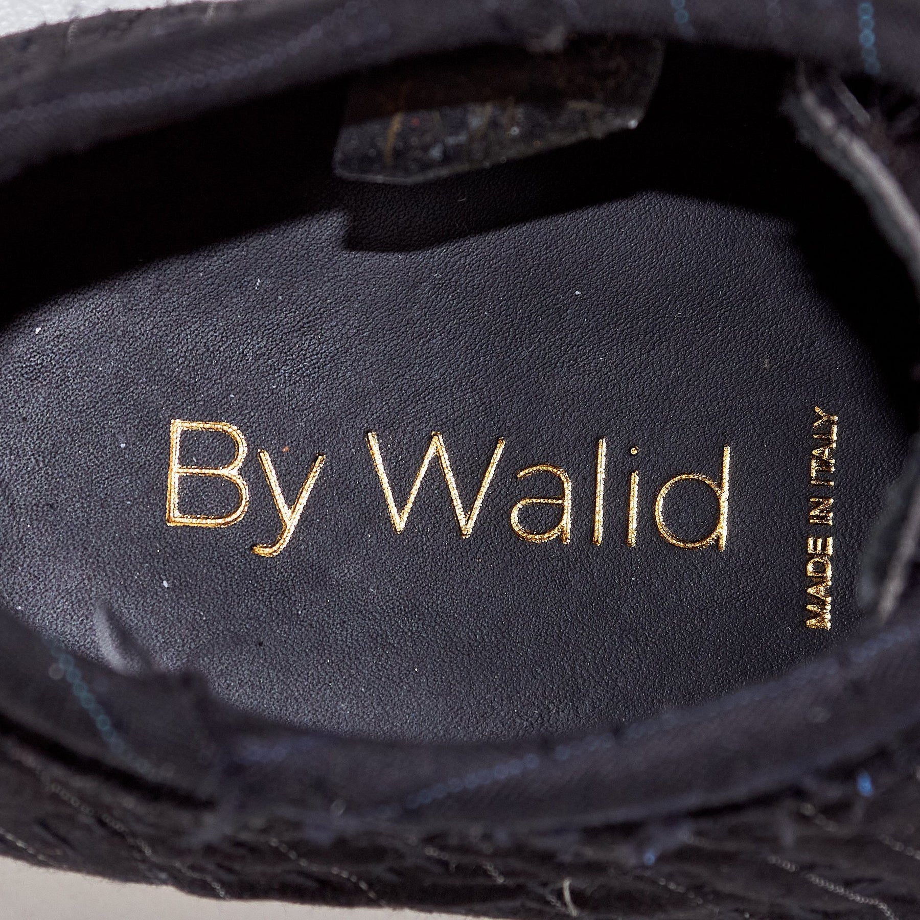 By Walid Black Stitch Detail Shoes