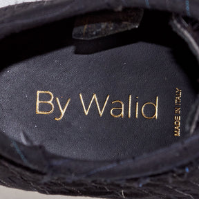 By Walid Black Stitch Detail Shoes