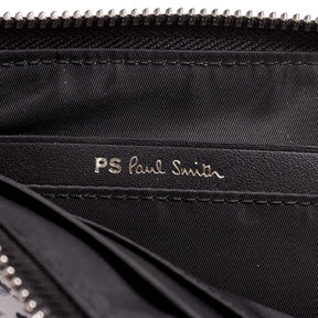 PS Paul Smith Black Patterned Zip Wallet