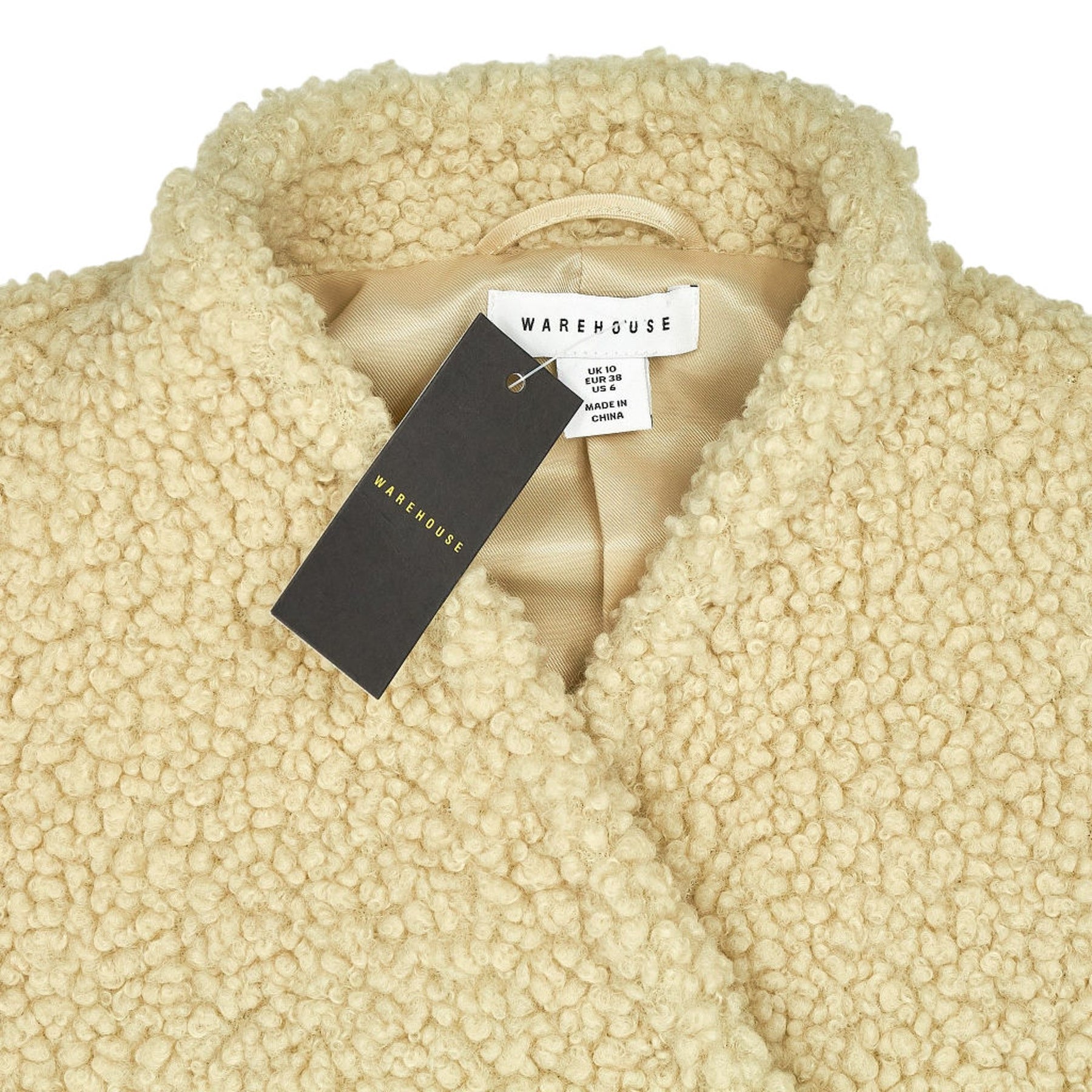 Warehouse Cream Teddy Coat