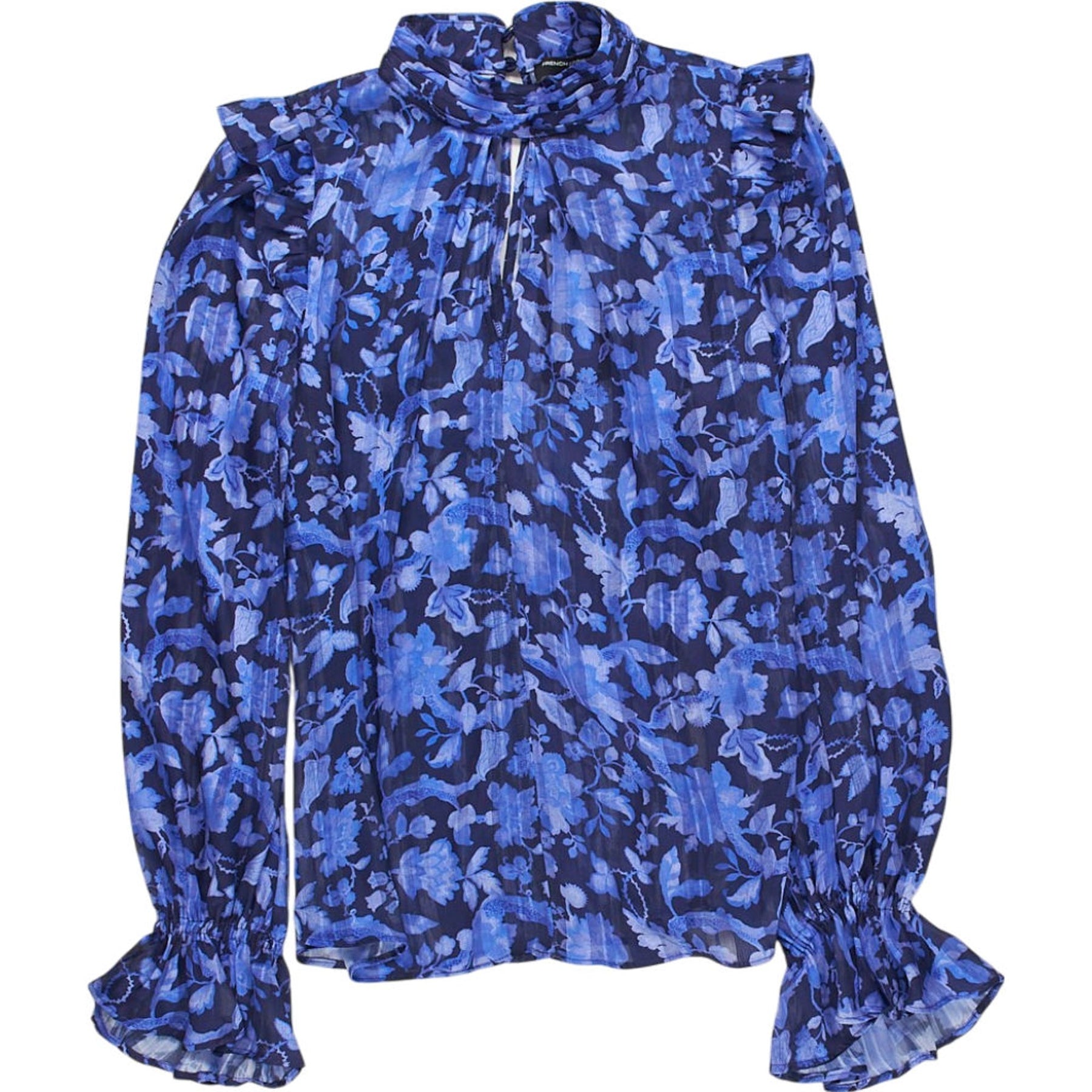 French Connection Blue Floral Blouse