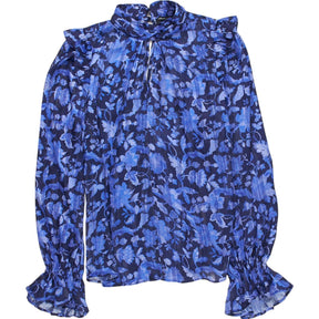 French Connection Blue Floral Blouse