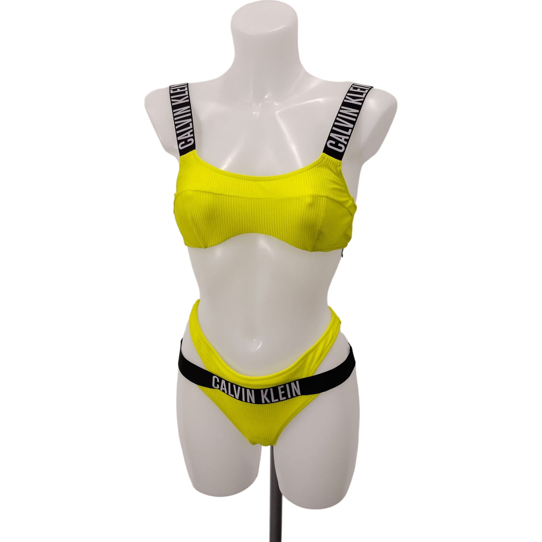 Calvin Klein Yellow Intense Power Ribbed Bikini Set