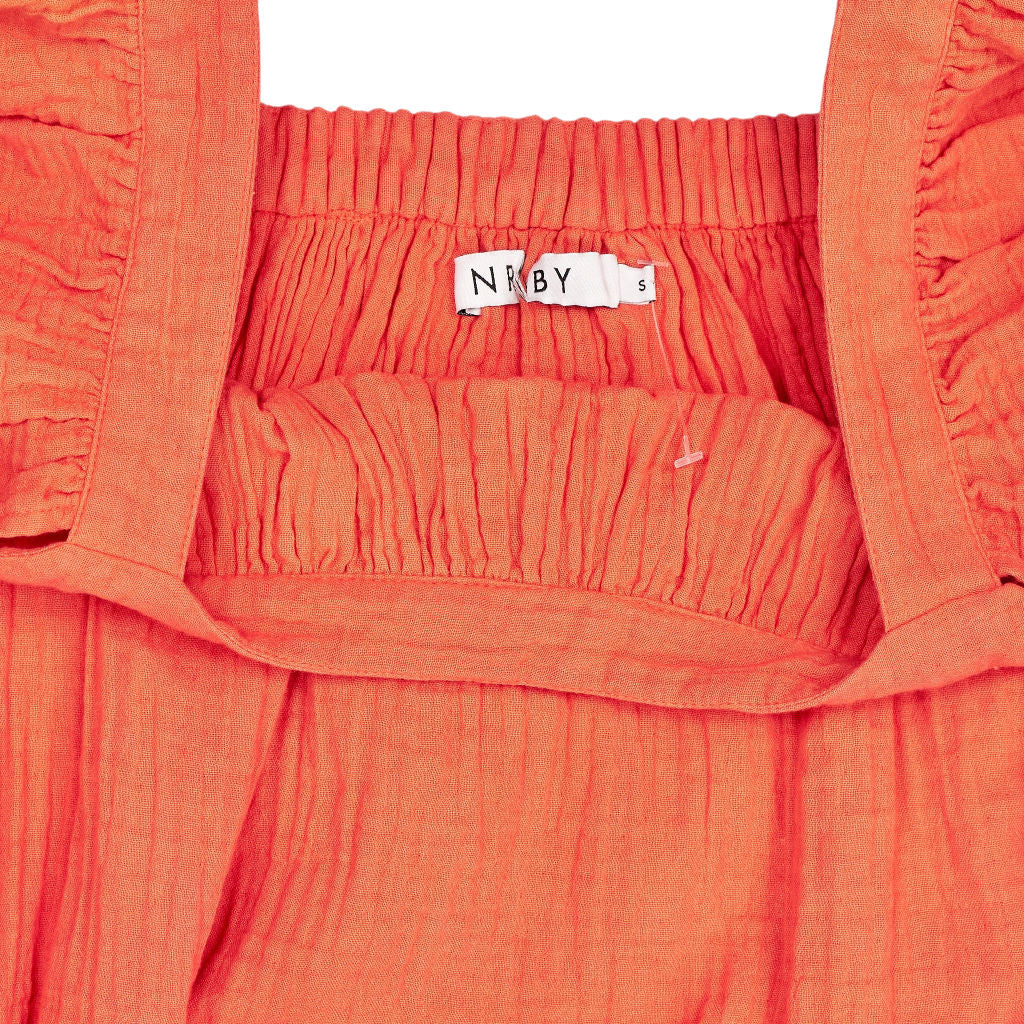 NRBY Orange Sleeveless Midi Dress