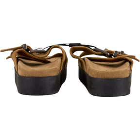 Pull & Bear Tan Suede Buckle Sandals