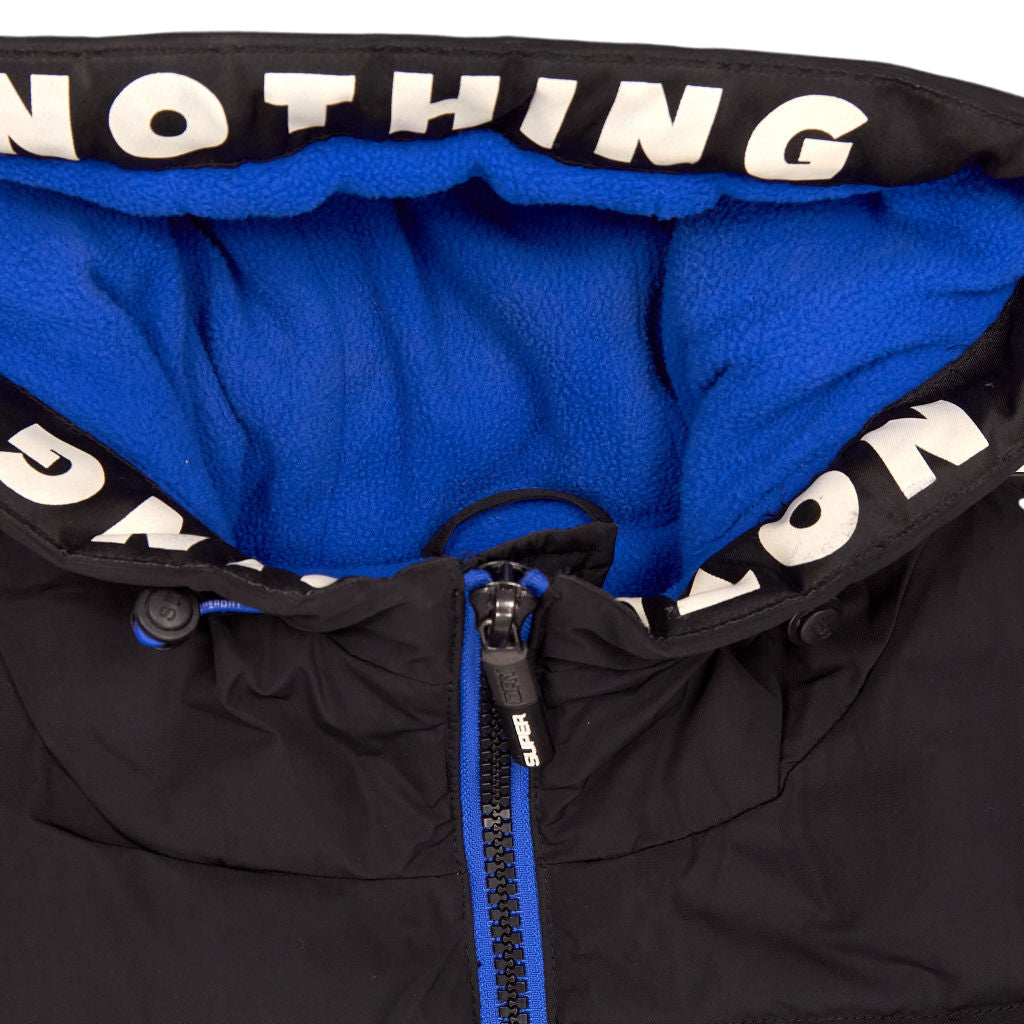 Superdry Black Blue Puffer Jacket