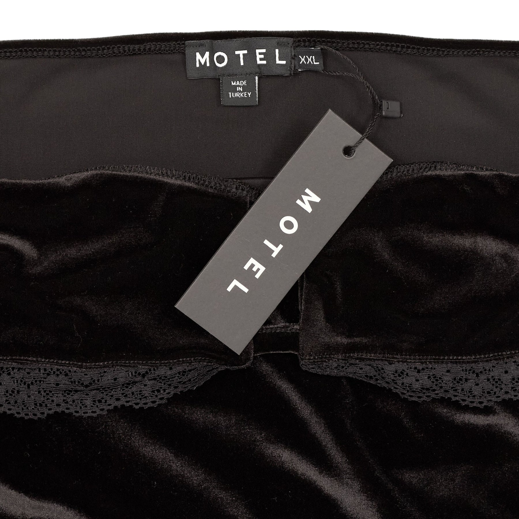 Motel Black Velvet Duri Dress