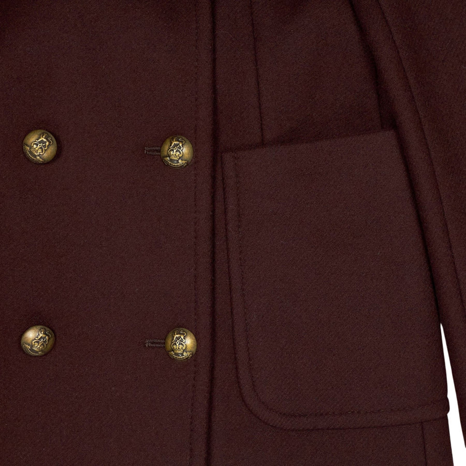 WYSE Burgundy Double Breasted Coat