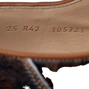 Paraboot Brown Fur Slip-On Shoes