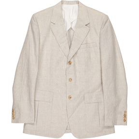 Huntsman Cream Linen Machir Style Jacket