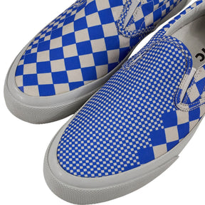 YMC Blue Check Slip-On Trainers