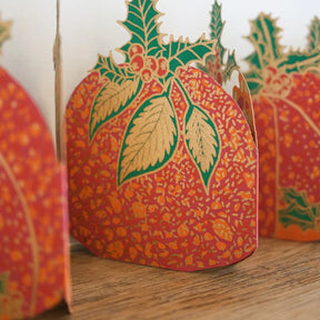 Christmas Puddings Concertina Garland