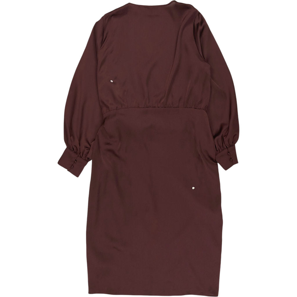 Never Fully Dressed Brown Wrap Dress
