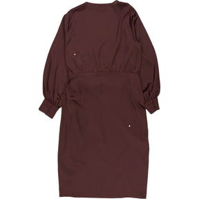 Never Fully Dressed Brown Wrap Dress