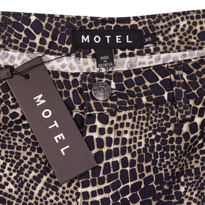 Motel Black Abstract Print Trousers