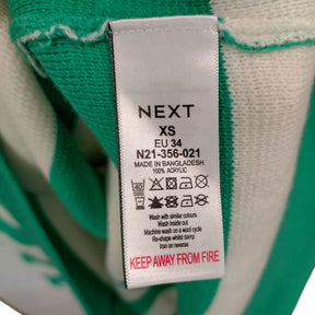 Next Green Striped Long Sleeve Rugby Top