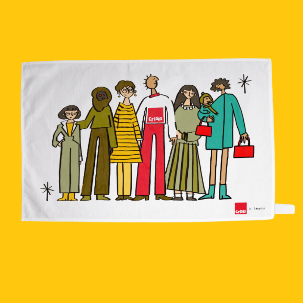 'Crisis Community' Tea Towel - exclusive design by Hansziie