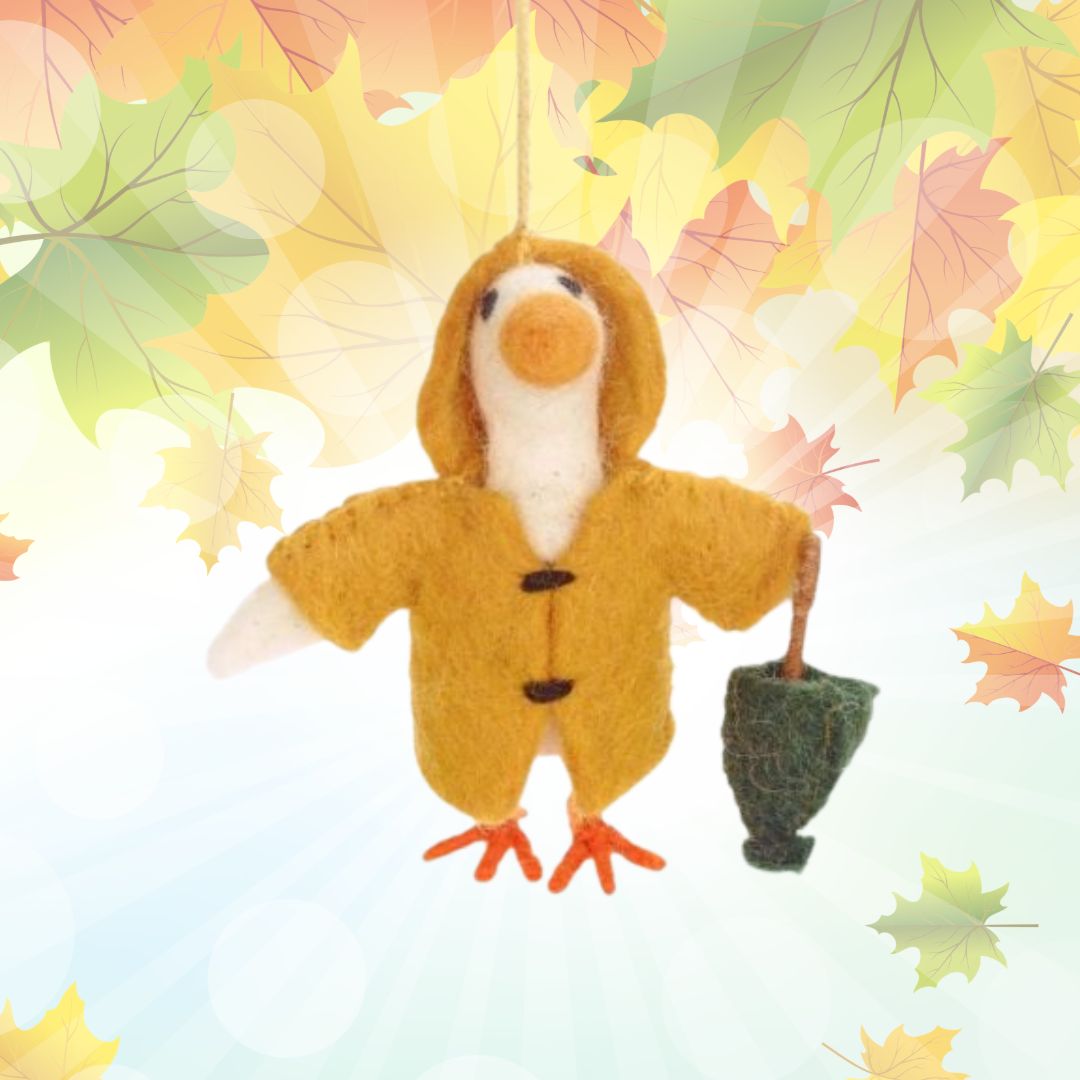 Handmade Felt Puddles the Goose Hanging Decoration